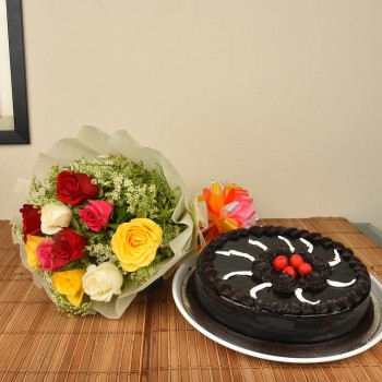 Flowers and cakes